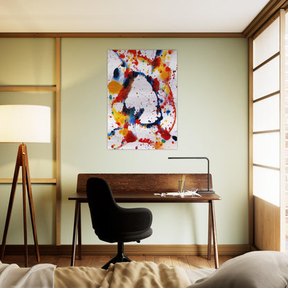 Untitled  Holy Hole  - Sam Francis Brushed Aluminum Print - 70x100 cm / 28x40 inches | Sam Francis Aluminum Print | Sam Francis Prints