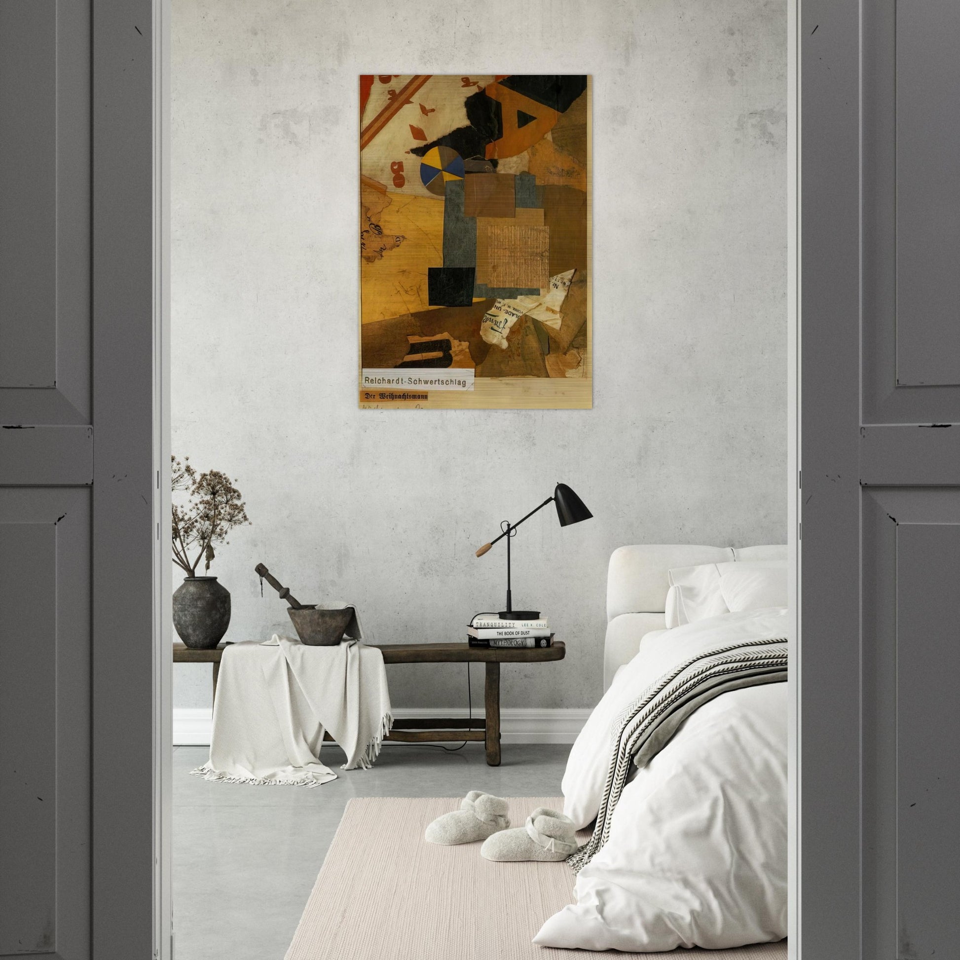SANTA CLAUS 1922 - Kurt Schwitters Brushed Aluminum Print - 70x100 cm / 28x40 inches | Kurt Schwitters Aluminum Print | Kurt Schwitters Prints