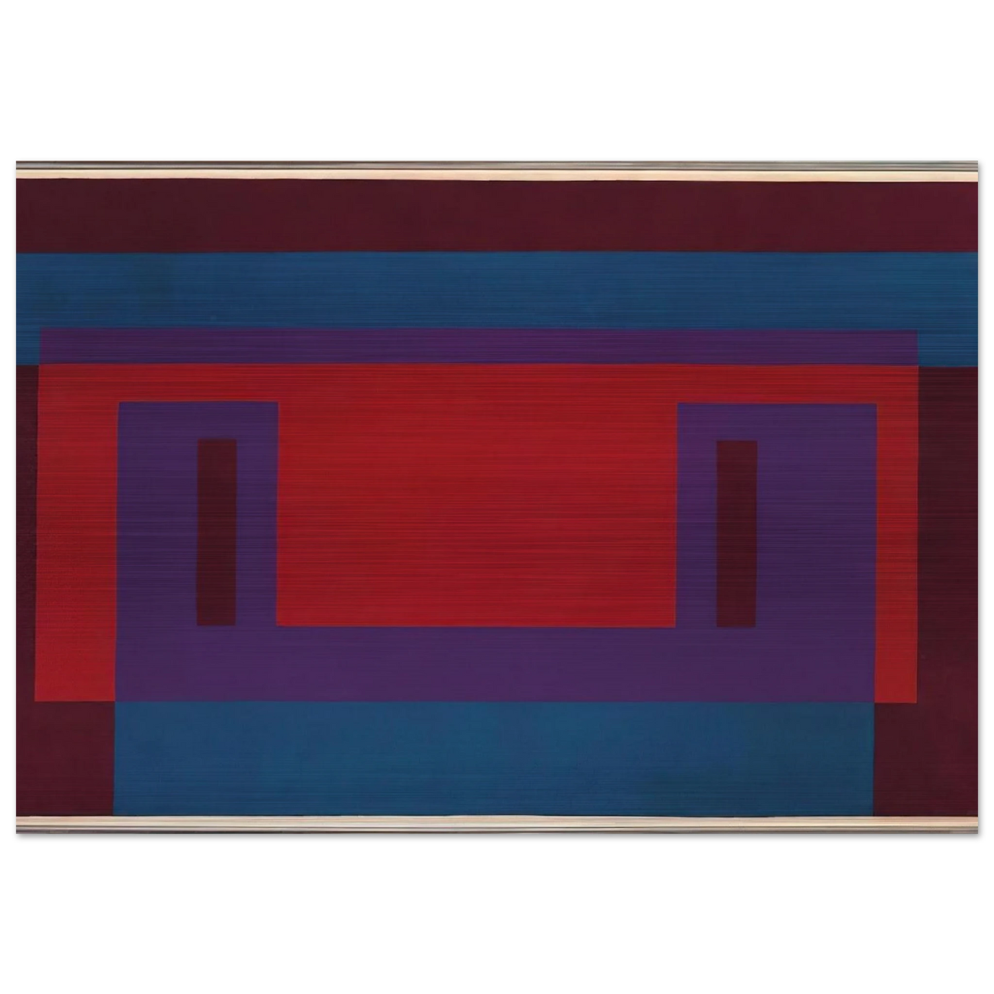 RED WALL 1956 - Josef Albers Brushed Aluminum Print - 70x100 cm / 28x40 inches | Josef Albers Aluminum Print | Josef Albers Prints