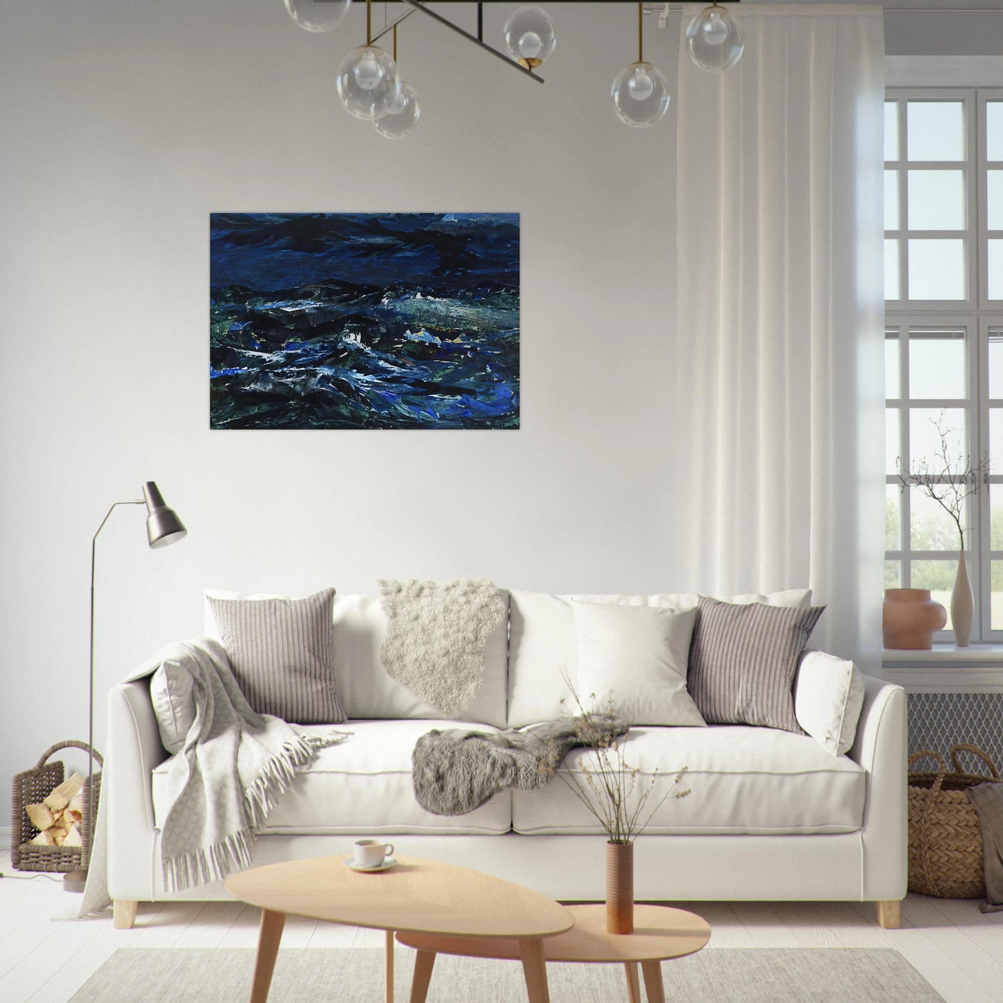 Sea - 1962 - Tove Jansson Brushed Aluminum Print - 70x100 cm / 28x40 inches | Tove Jansson Aluminum Print | Tove Jansson Prints