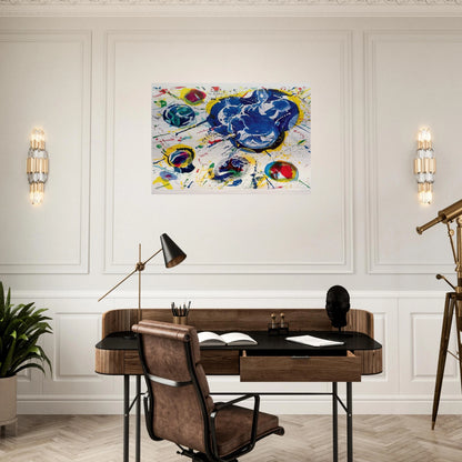 Untitled I  L I 87  - Sam Francis Brushed Aluminum Print - 70x100 cm / 28x40 inches | Sam Francis Aluminum Print | Sam Francis Prints