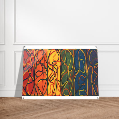 The Propitious Garden of Plane Image Version One - 2005 - Brice Marden Acrylic Print - 70x100 cm / 28x40″ inches | Brice Marden Wall Art | Brice Marden Prints