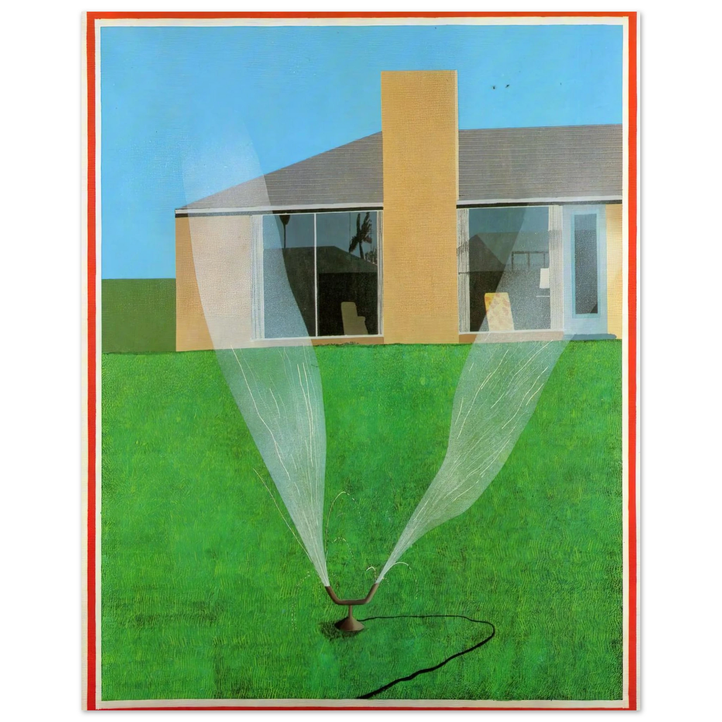 David Hockney - David Hockney Wall art - 40x60 cm / 16x24 inches - Premium Wooden Framed Poster With Fine Art Paper-canvas - White frame