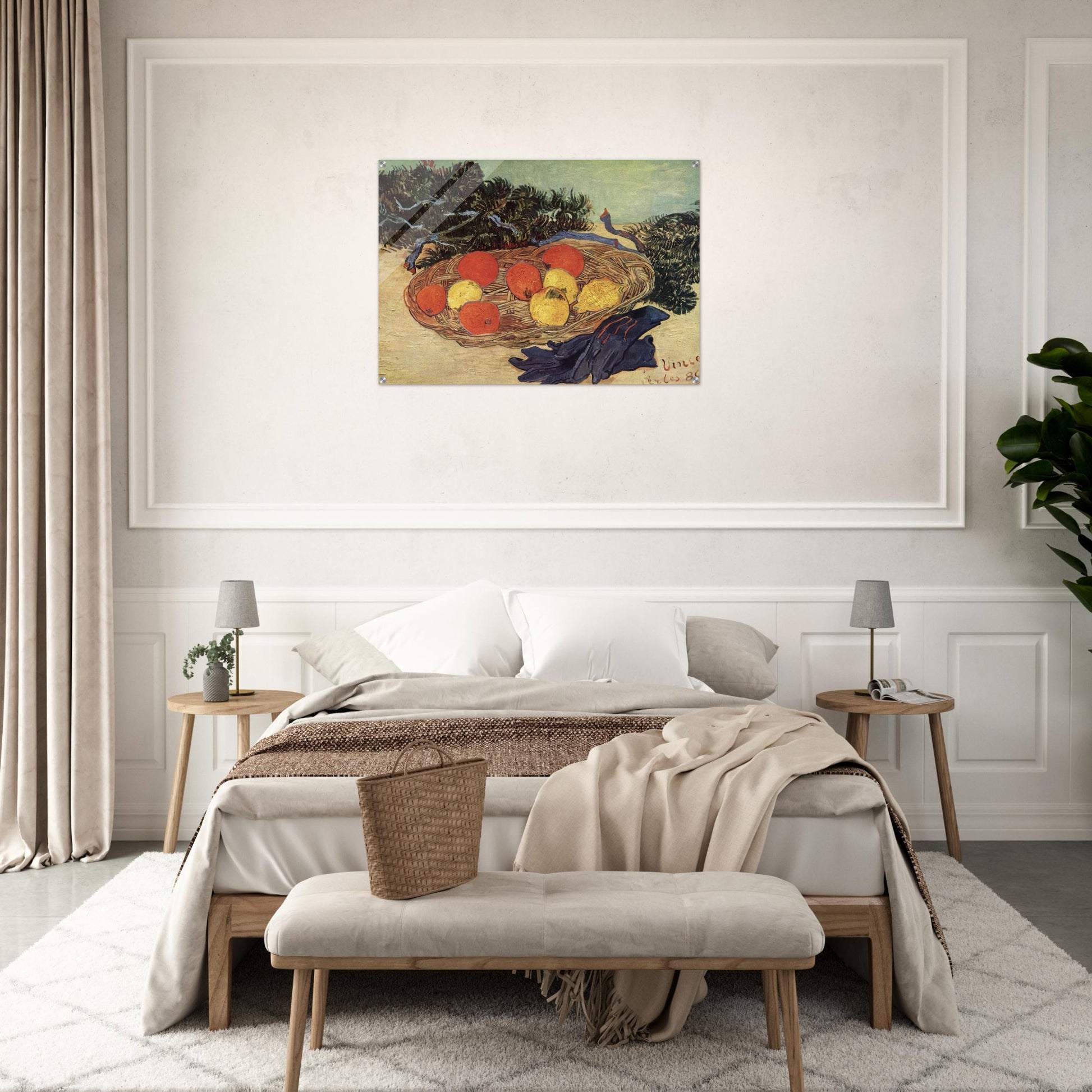 Still Life with Oranges and Lemons with Blue Gloves - Vincent van Gogh Acrylic Print - 70x100 cm / 28x40″ inches | Vincent van Gogh Wall Art | Vincent van Gogh Prints