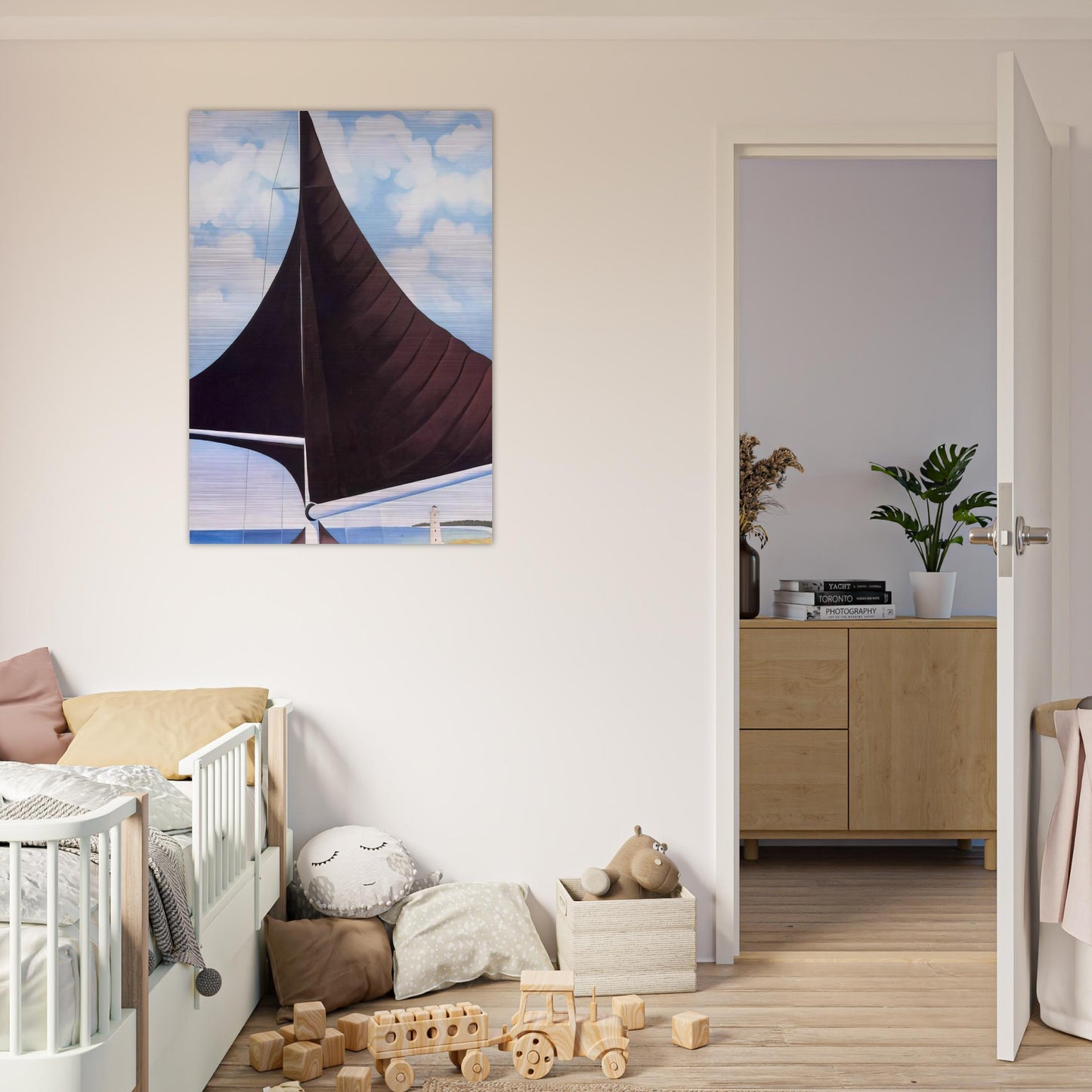 Brown Sail, Wing on Wing, Nassau - Georgia O'Keeffe Brushed Aluminum Print - 70x100 cm / 28x40 inches | Georgia O'Keeffe Aluminum Print | Georgia O'Keeffe Prints