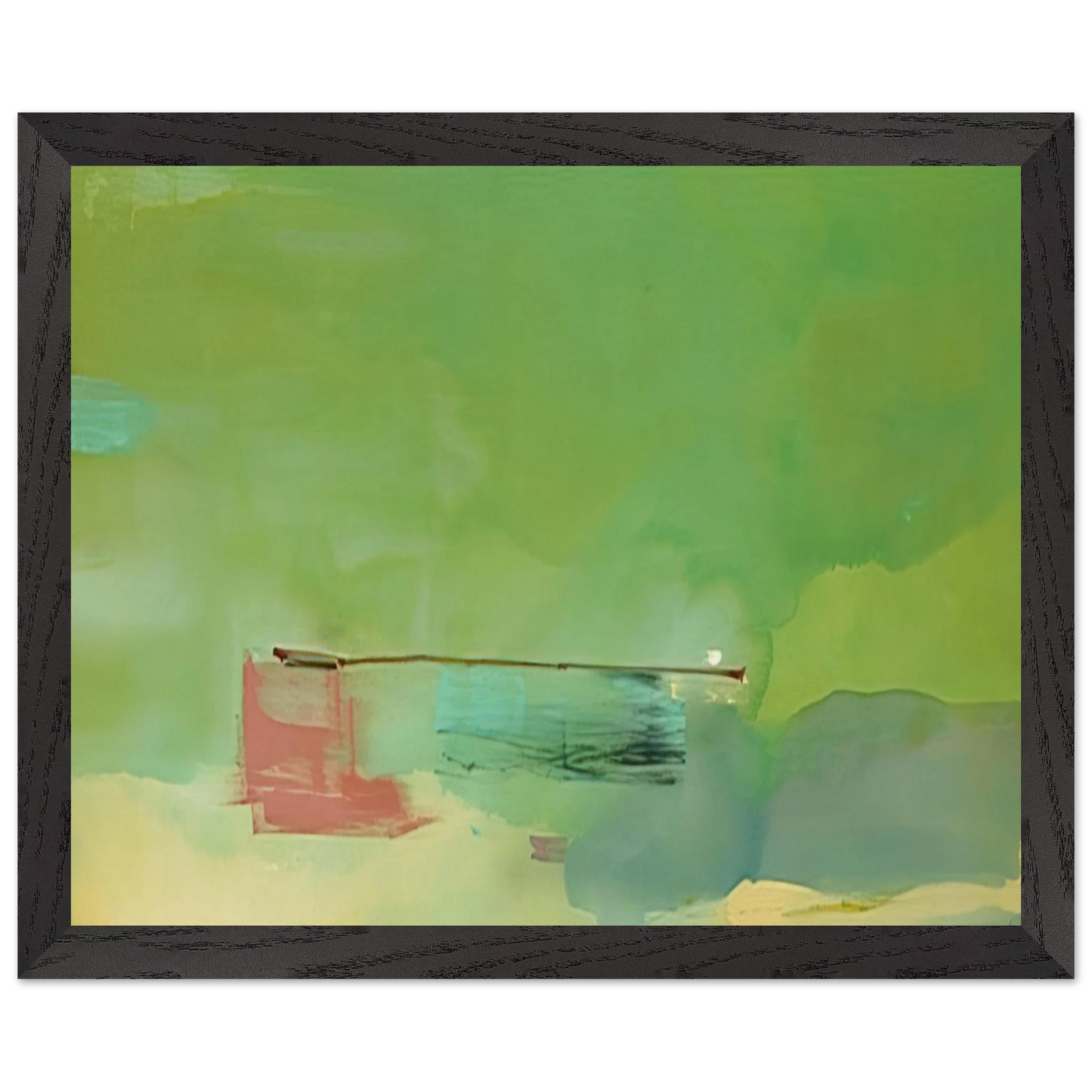 Helen Frankenthaler - Springscape - 1975 Wall art - A3 (29.7 x 42  cm) - Premium Wooden Framed Poster With Fine Art Paper-canvas - Wood frame