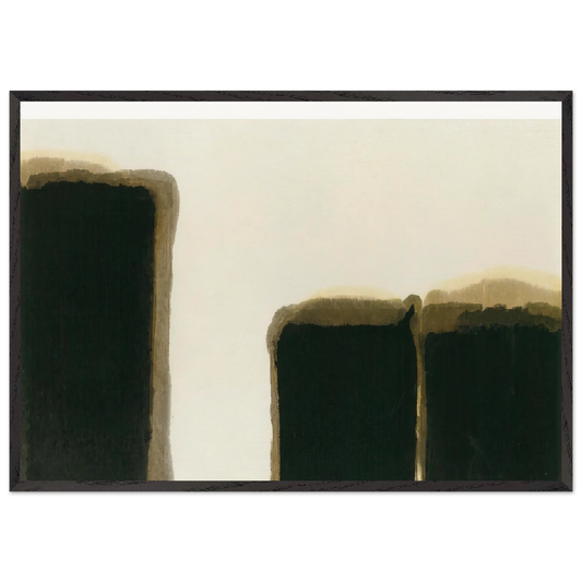 Burnt Umber  Ultramarine I - 1981 - Yun Hyong-keun 70x100 cm / 28x40 inches Framed Art Print – Black Wooden Frame