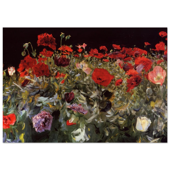 Poppies - John Singer Sargent Brushed Aluminum Print - 70x100 cm / 28x40 inches | John Singer Sargent Aluminum Print | John Singer Sargent Prints