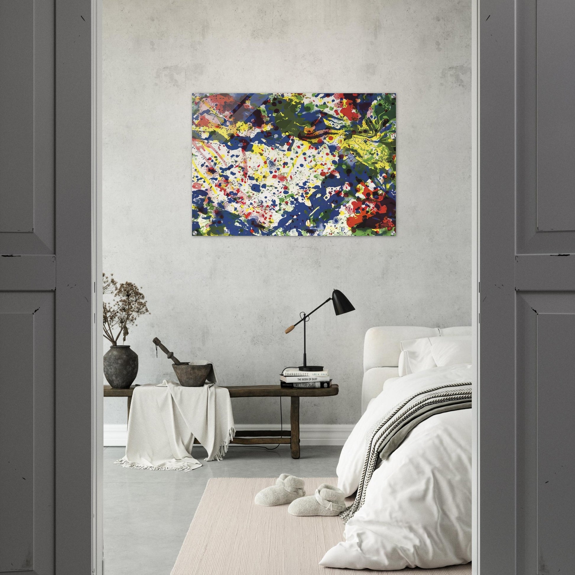 Untitled  from Papierski Portfolio   SF 355  - Sam Francis Acrylic Print - 70x100 cm / 28x40″ inches