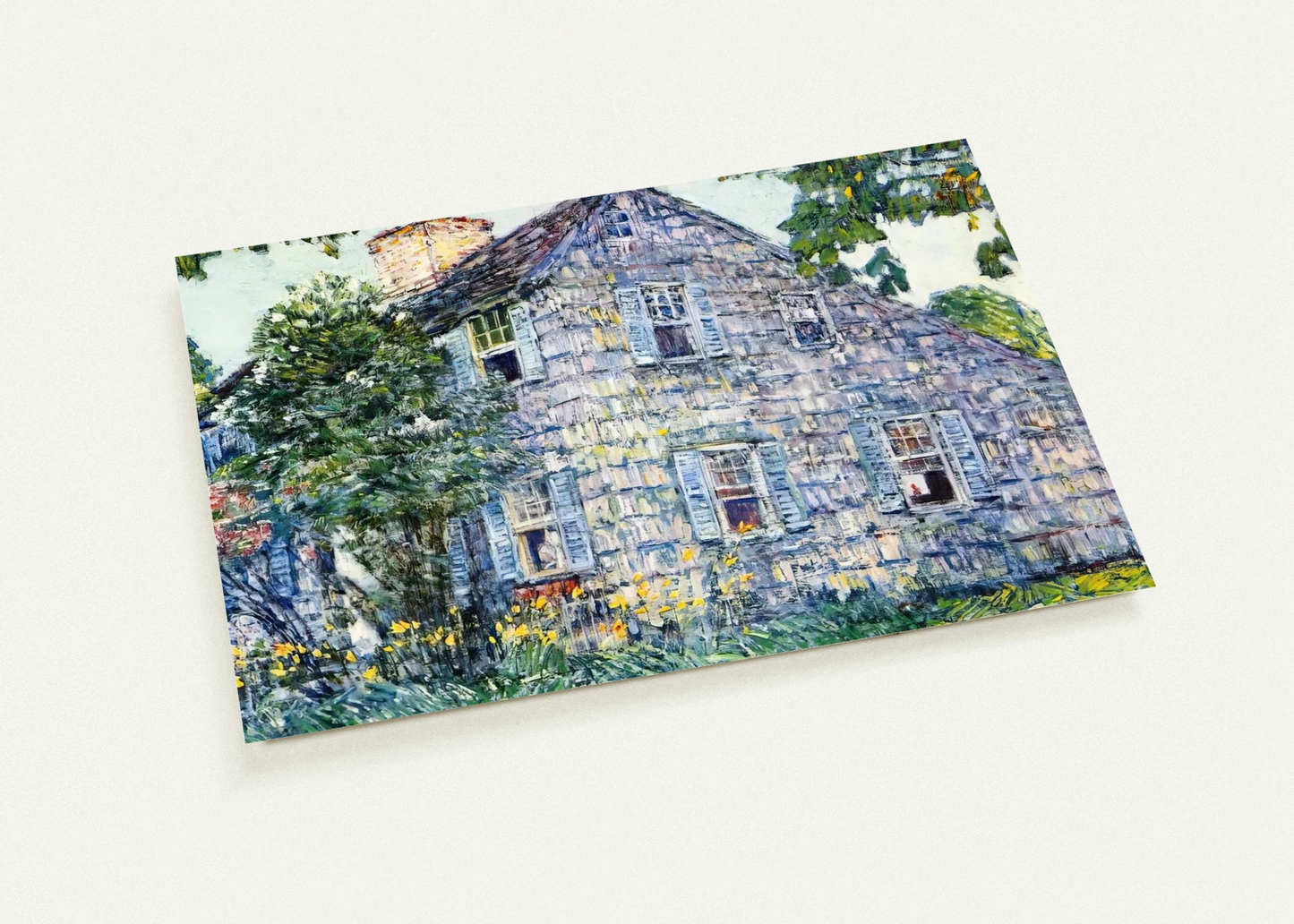 Old House, East Hampton By Childe Hassam Pack of 10 Post Cards | Childe Hassam Post Cards | A6 (10.5 x 14.8 cm) - 4.1 x 5.8 inches