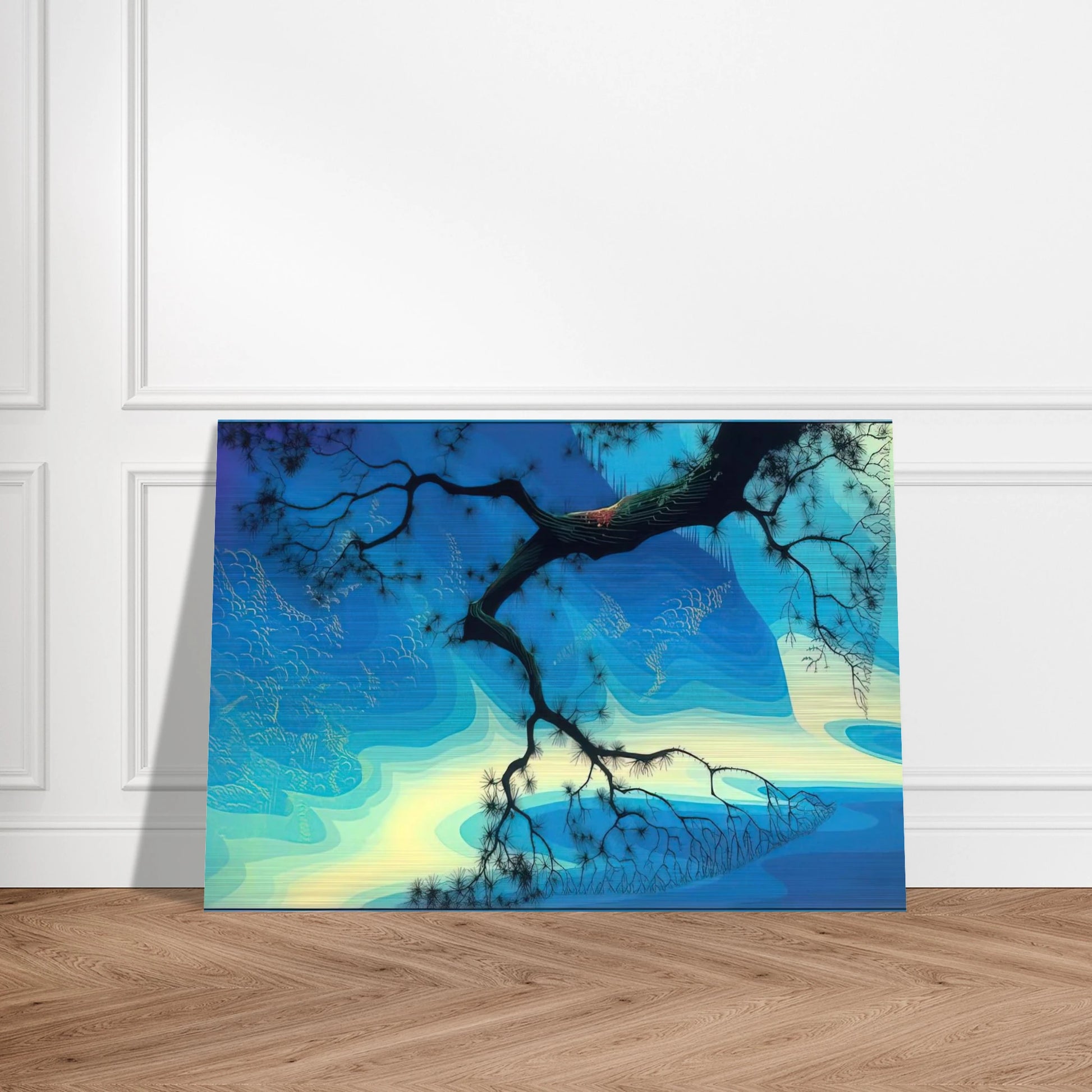 Ocean Mist - Eyvind Earle Brushed Aluminum Print - 70x100 cm / 28x40 inches | Eyvind Earle Aluminum Print | Eyvind Earle Prints