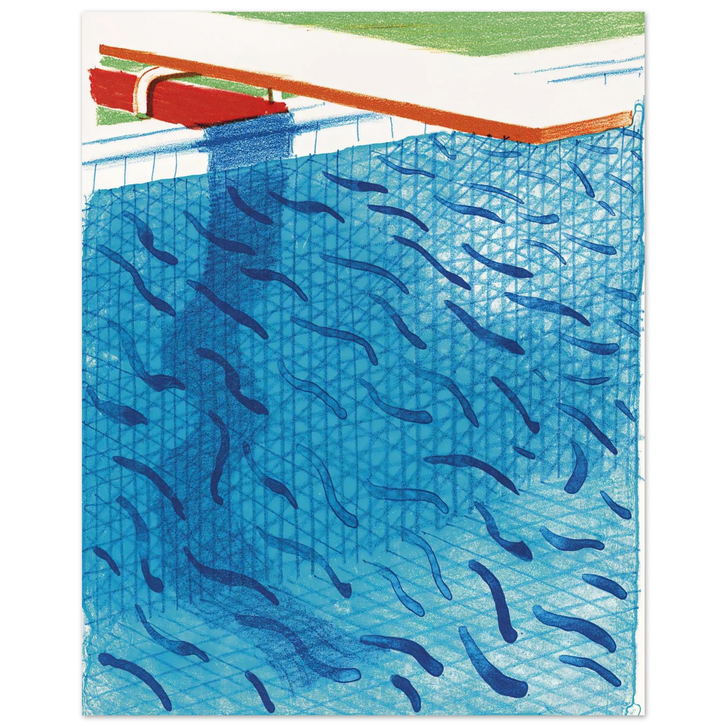 David Hockney - David Hockney Wall art - A1 (59.4 x 84.1  cm) - Premium Wooden Framed Poster With Fine Art Paper-canvas - Wood frame