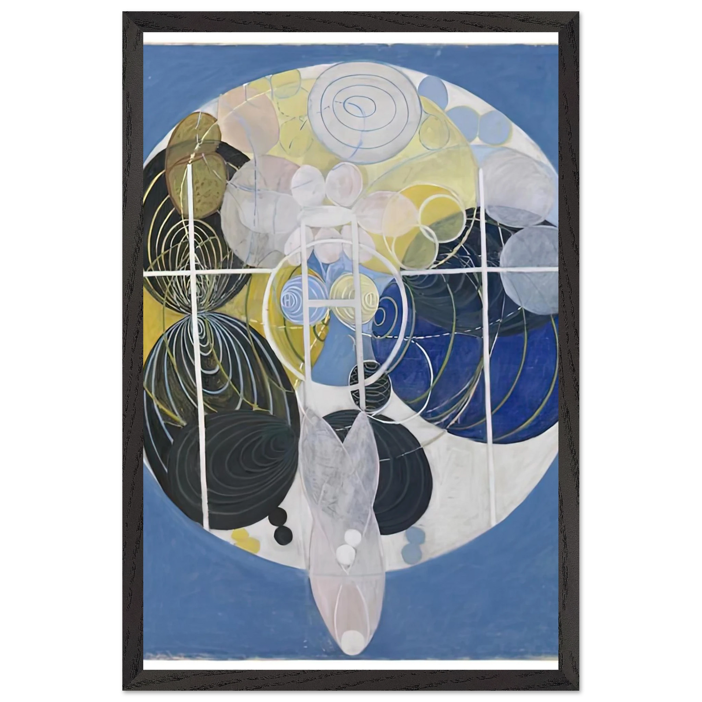 Hilma af Klint - THE LARGE FIGURE PAINTINGS NR 5 1907 Wall art - 28x43  cm / XL (11x17 inches) - Fine Art Poster-canvas - -