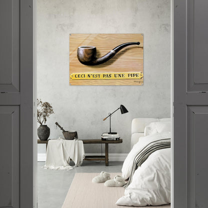 THE TREACHERY OF IMAGES THIS IS NOT A PIPE 1966 - Rene Magritte Acrylic Print - 70x100 cm / 28x40″ inches