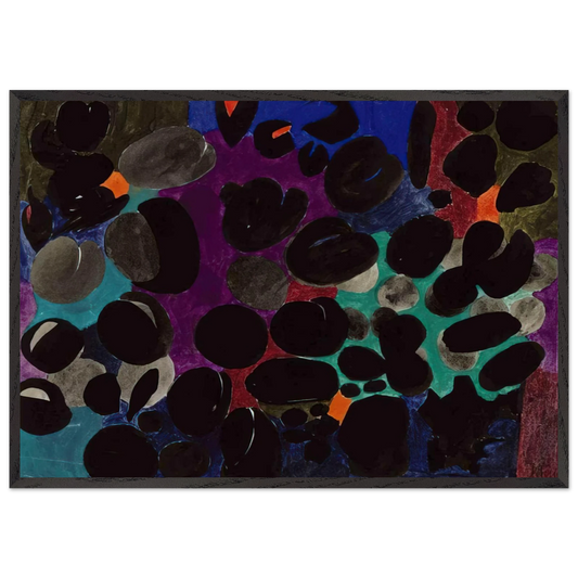 Plumen - 1957 - Johannes Itten 70x100 cm / 28x40 inches Framed Art Print – Black Wooden Frame