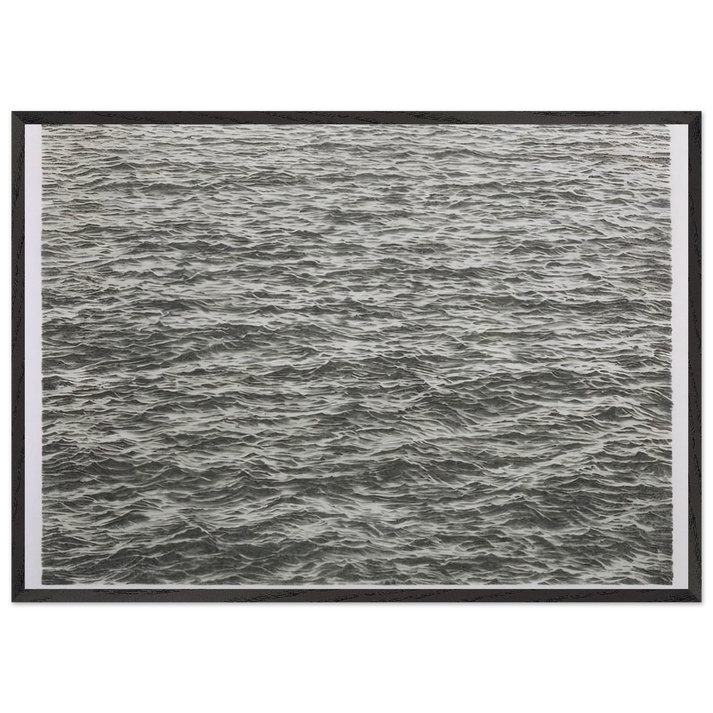 OCEAN 1975 - Vija Celmins 70x100 cm / 28x40 inches Framed Art Print – Black Wooden Frame
