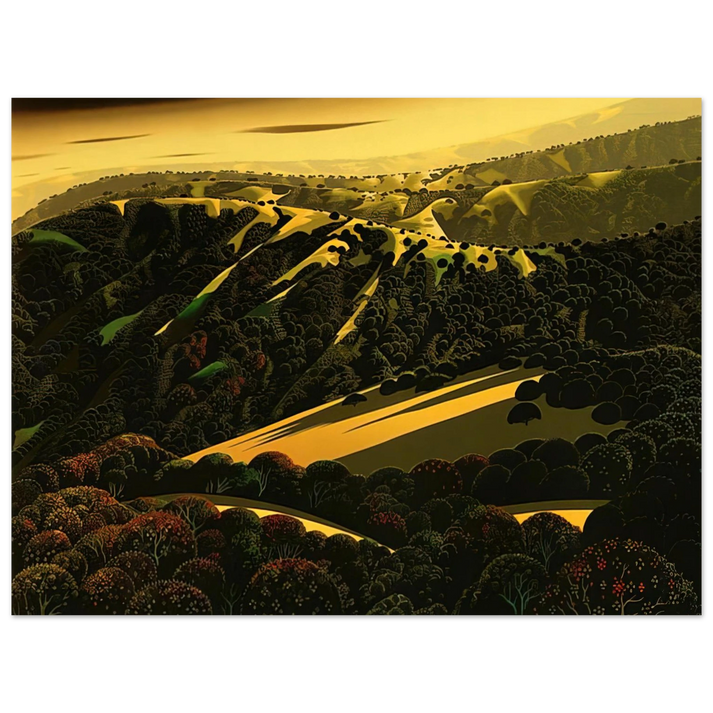 Eyvind Earle - Santa Cruz Mountains  75x100 cm / 30x40inches Fine Art Poster