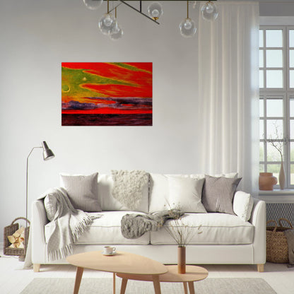 EVENING TWILIGHT AT ACAPULCO 1956 - Diego Rivera Brushed Aluminum Print - 70x100 cm / 28x40 inches | Diego Rivera Aluminum Print | Diego Rivera Prints