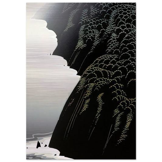 California Coast - Eyvind Earle Brushed Aluminum Print - 70x100 cm / 28x40 inches | Eyvind Earle Aluminum Print | Eyvind Earle Prints