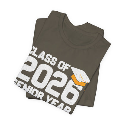 Camiseta de último año de la clase de 2026, camiseta de graduación, regalo de graduación unisex, ropa para estudiantes de último año de secundaria, camiseta con destino a la universidad