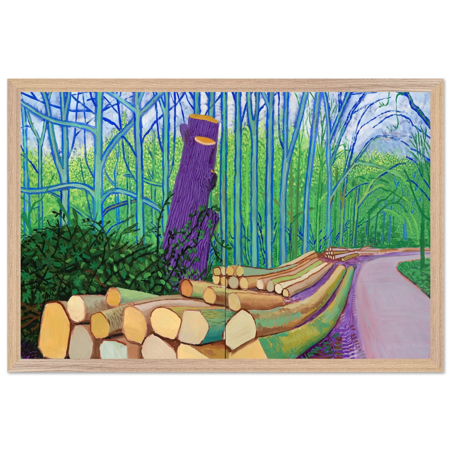 David Hockney - David Hockney Wall art - A1 (59.4 x 84.1  cm) - Premium Wooden Framed Poster With Fine Art Paper - Black frame