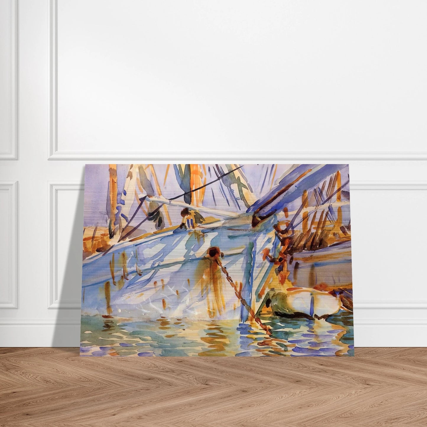 In a Levantine Port - John Singer Sargent Brushed Aluminum Print - 70x100 cm / 28x40 inches | John Singer Sargent Aluminum Print | John Singer Sargent Prints
