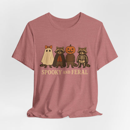 Camiseta de mapache espeluznante, divertida camiseta gráfica de Halloween, bonita camiseta vintage de otoño, moderna camiseta de Halloween para mujer, camiseta de mapache salvaje