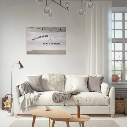 Taken From the Wind... - 2009 - Lawrence Weiner Brushed Aluminum Print - 70x100 cm / 28x40 inches | Lawrence Weiner Aluminum Print | Lawrence Weiner Prints