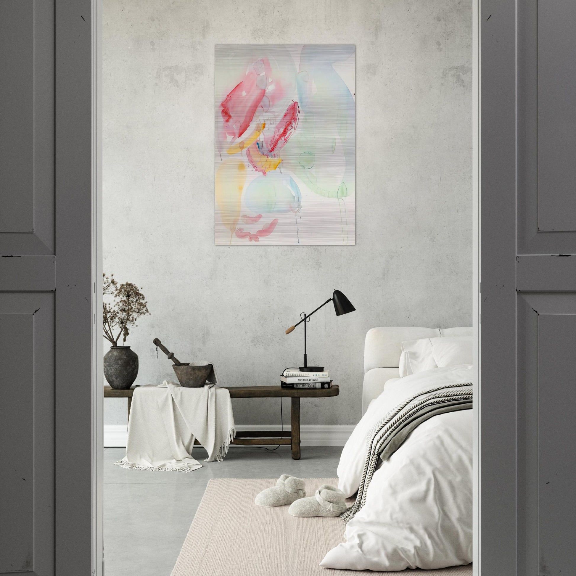 Sketch - Sam Francis Brushed Aluminum Print - 70x100 cm / 28x40 inches | Sam Francis Aluminum Print | Sam Francis Prints
