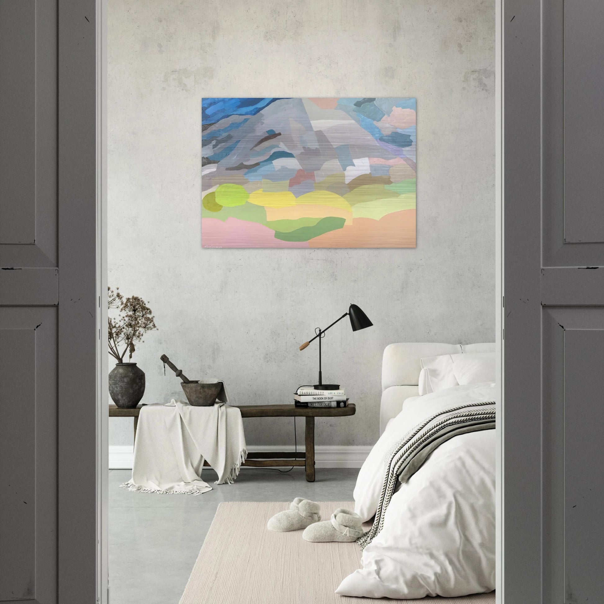 Mount Tamalpais - 1985 - Etel Adnan Brushed Aluminum Print - 70x100 cm / 28x40 inches | Etel Adnan Aluminum Print | Etel Adnan Prints