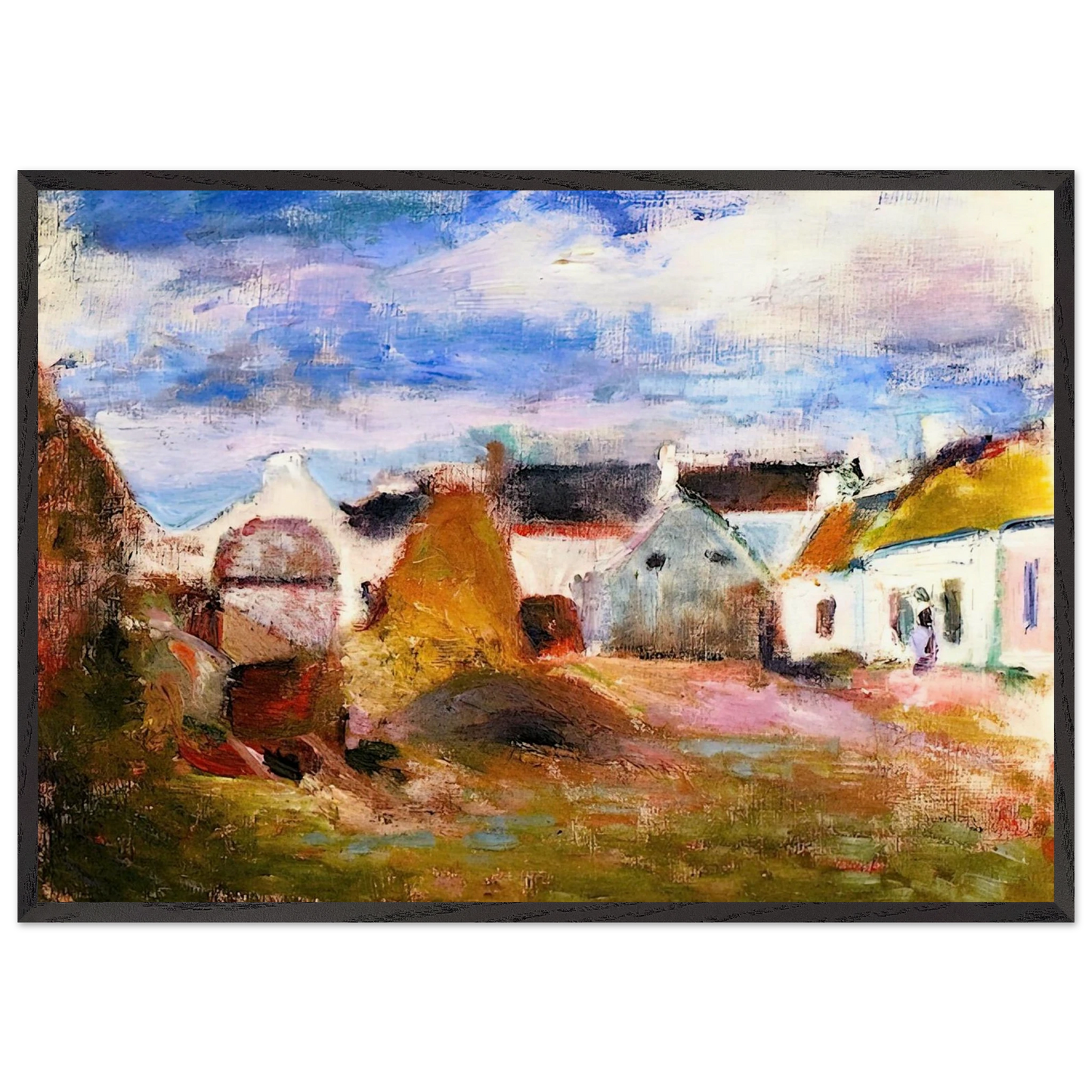 FARMYARD IN BRITTANY 1897 - Henri Matisse 70x100 cm / 28x40 inches Framed Art Print – Black Wooden Frame