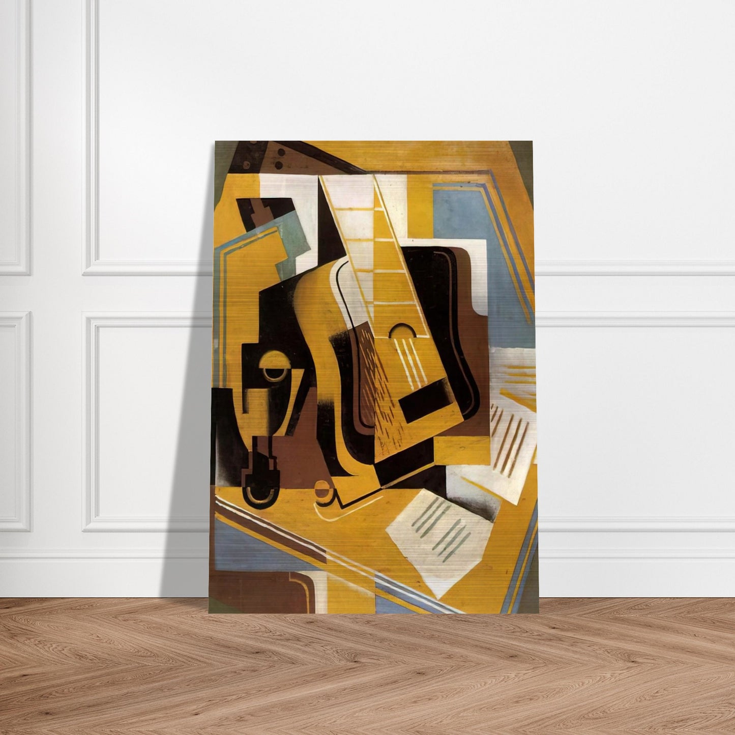 PHOTOGRAPH OF THE GUITAR 1918 - Juan Gris Brushed Aluminum Print - 70x100 cm / 28x40 inches | Juan Gris Aluminum Print | Juan Gris Prints