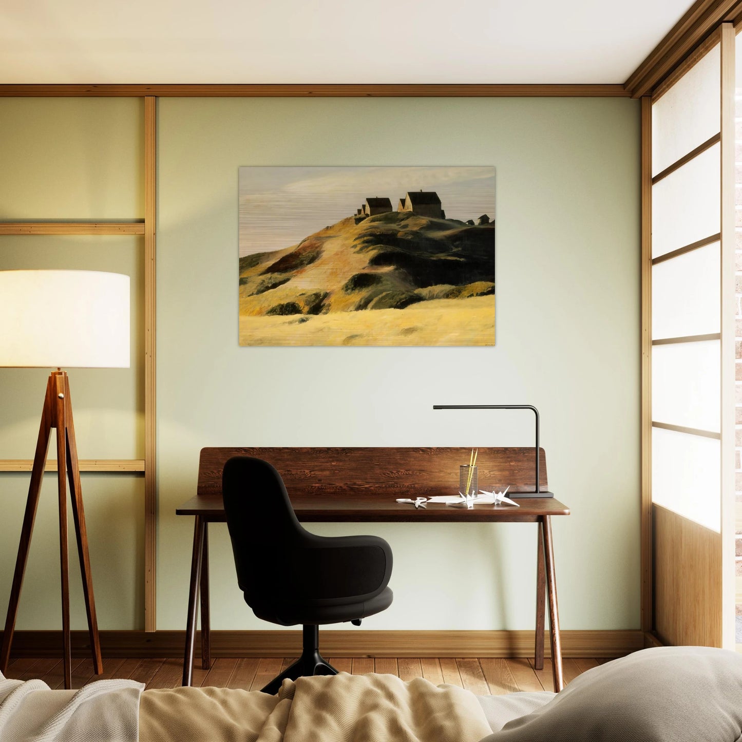 Corn Hill - Edward Hopper Brushed Aluminum Print - 70x100 cm / 28x40 inches | Edward Hopper Aluminum Print | Edward Hopper Prints