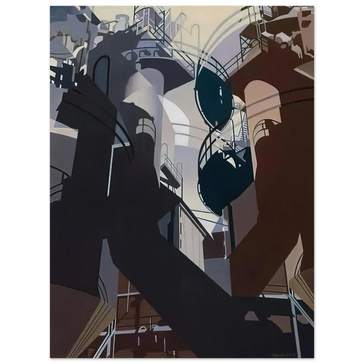 Charles Sheeler - Ore Into Iron - 1953  75x100 cm / 30x40inches Fine Art Poster