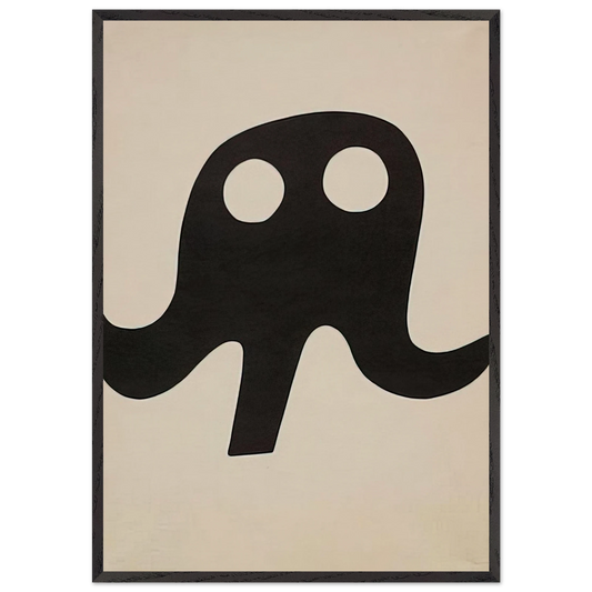 Mustache Hat - Jean Arp 70x100 cm / 28x40 inches Framed Art Print – Black Wooden Frame
