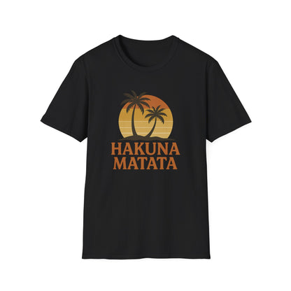 Camiseta con gráfico retro de Hakuna Matata, camiseta con vibra positiva "No Worries", camiseta vintage inspirada en los 90, camiseta con frase "Siéntete bien", regalo unisex