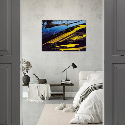 Gaviota Pass - Eyvind Earle Brushed Aluminum Print - 70x100 cm / 28x40 inches | Eyvind Earle Aluminum Print | Eyvind Earle Prints