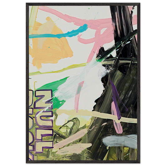 MoM Block Nr 86 - 1999 - Michel Majerus 70x100 cm / 28x40 inches Framed Art Print – Black Wooden Frame