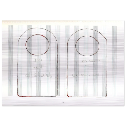UNTITLED 1995 3 - Louise Bourgeois Brushed Aluminum Print - 70x100 cm / 28x40 inches | Louise Bourgeois Aluminum Print | Louise Bourgeois Prints