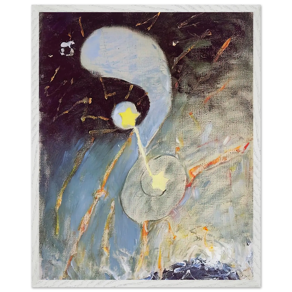 Hilma af Klint - CHAOS NR 2 1906 Wall art - A2 (42 x 59.4  cm) - Premium Wooden Framed Poster With Fine Art Paper - White frame