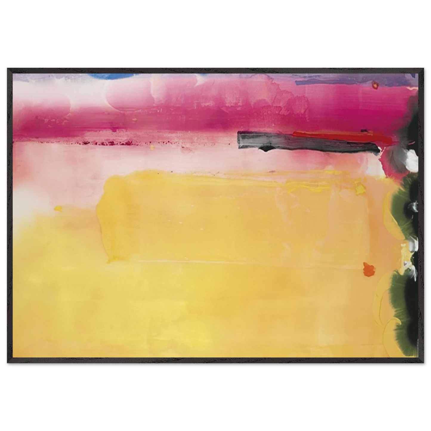 Helen Frankenthaler - Black-Eyed Susan - 1988 Wall art - 30x45 cm / 12x18 inches - Premium Wooden Framed Poster With Fine Art Paper-canvas - Black frame