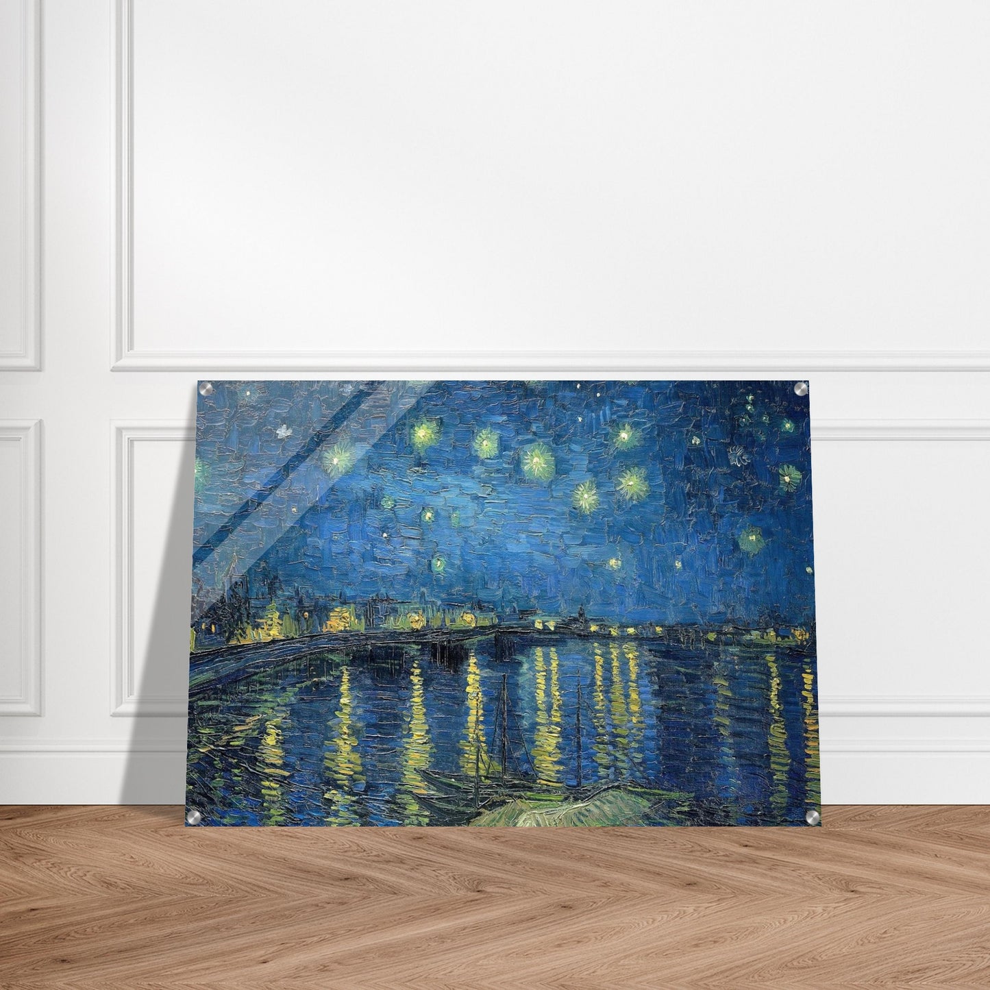 Starry Night Over the Rhone - Vincent van Gogh Acrylic Print - 70x100 cm / 28x40″ inches