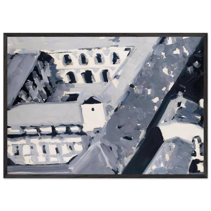 TOWNSCAPE M5 1968 - Gerhard Richter 70x100 cm / 28x40 inches Framed Art Print – Black Wooden Frame