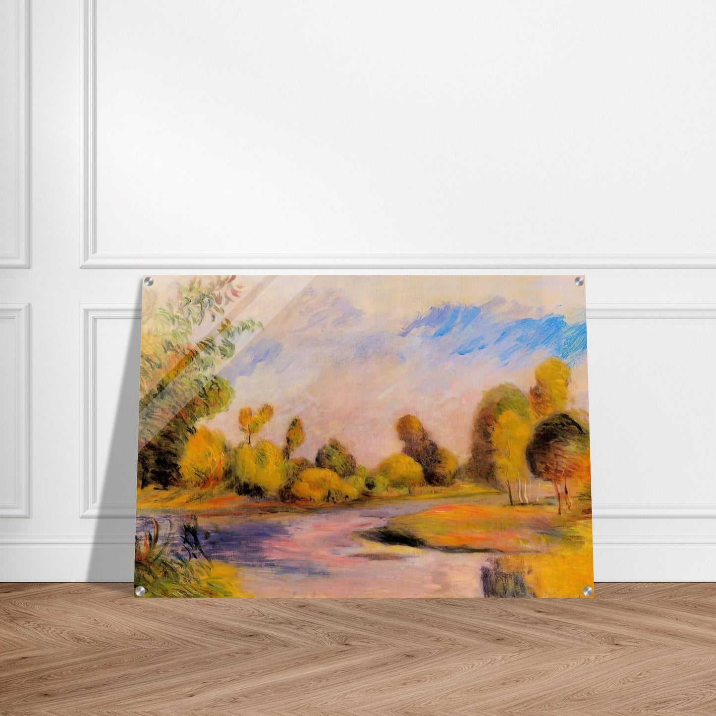 Banks of a River - Pierre-Auguste Renoir Acrylic Print - 70x100 cm / 28x40″ inches | Pierre-Auguste Renoir Wall Art | Pierre-Auguste Renoir Prints