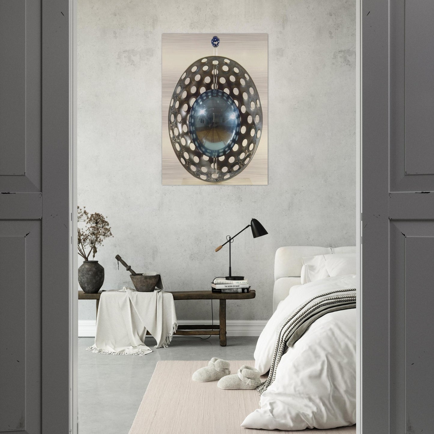 Perforaciones con reflexion - 1967 - Gyula Kosice Brushed Aluminum Print - 70x100 cm / 28x40 inches | Gyula Kosice Aluminum Print | Gyula Kosice Prints