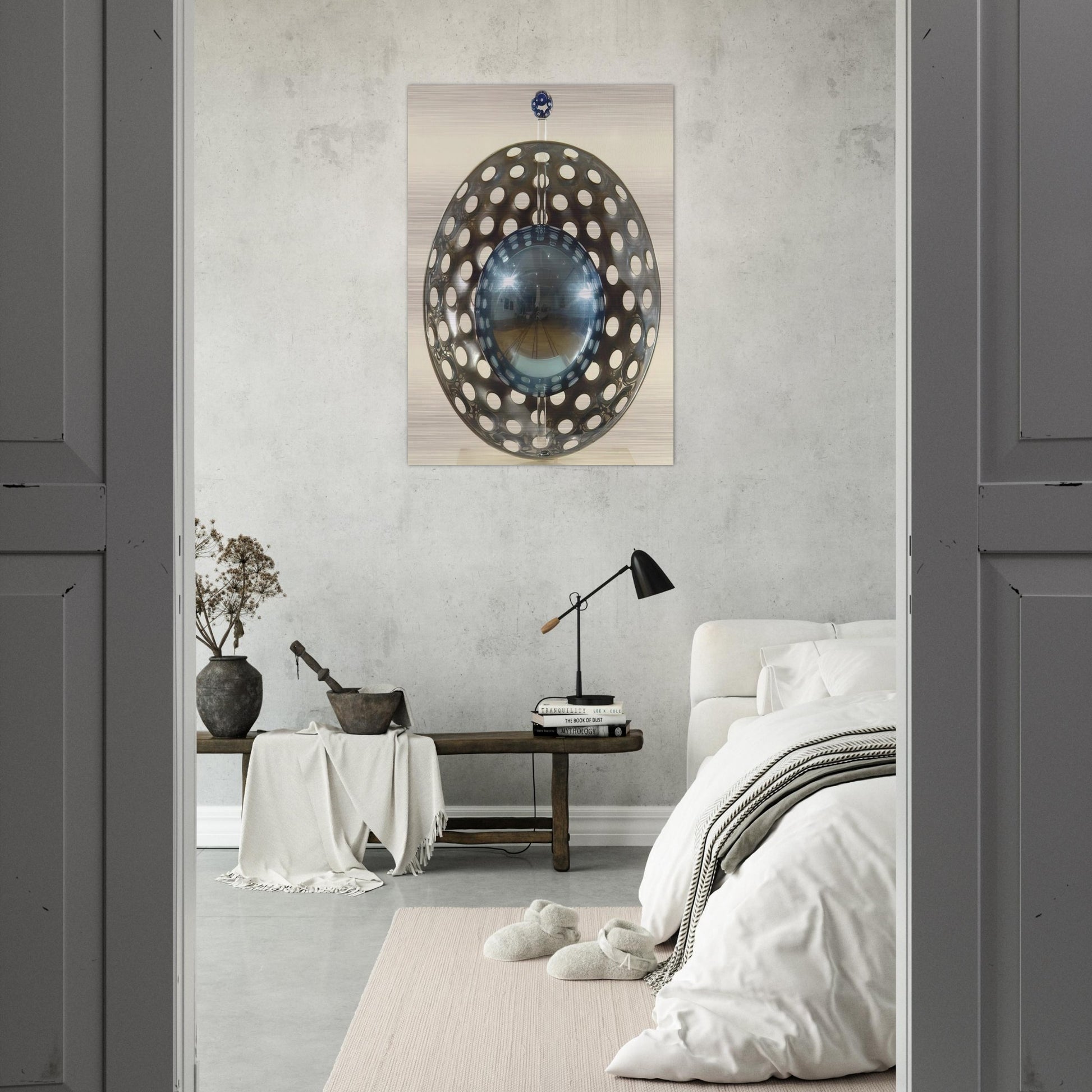 Perforaciones con reflexion - 1967 - Gyula Kosice Brushed Aluminum Print - 70x100 cm / 28x40 inches | Gyula Kosice Aluminum Print | Gyula Kosice Prints