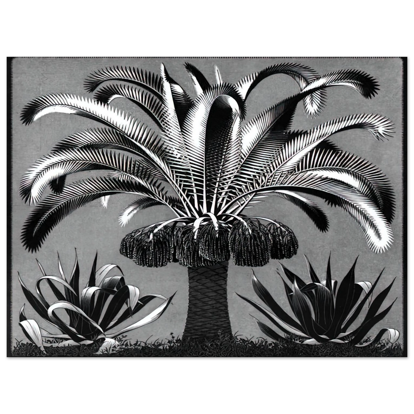 MC Escher - PALM Wall Art - 21x29.7 cm / 8x12" - Fine Art Poster-canvas - -