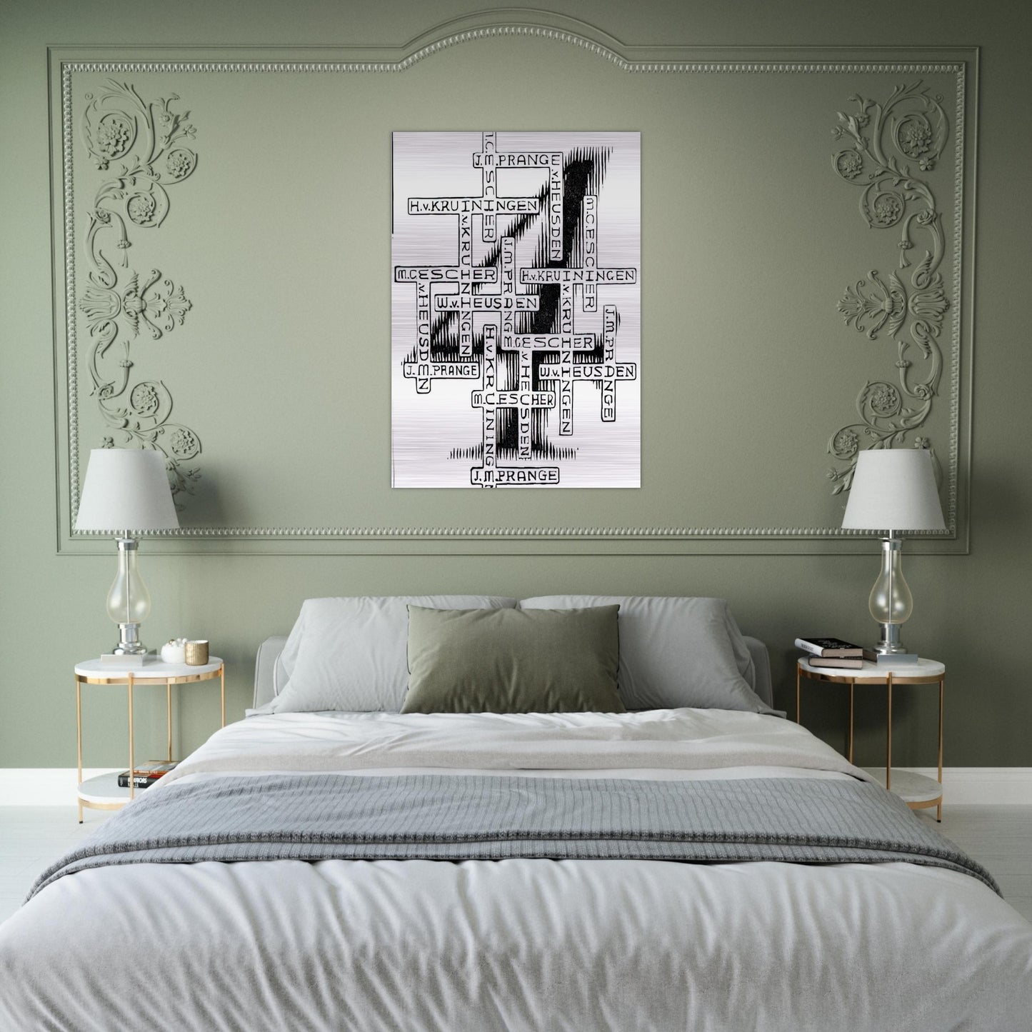 ESCHER (29) - MC Escher Brushed Aluminum Print - 70x100 cm / 28x40 inches | MC Escher Aluminum Print | MC Escher Prints