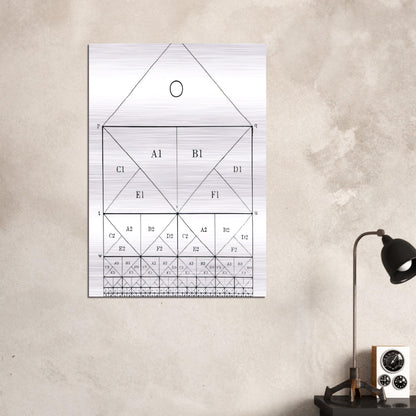 SCHEME - MC Escher Brushed Aluminum Print - 70x100 cm / 28x40 inches | MC Escher Aluminum Print | MC Escher Prints