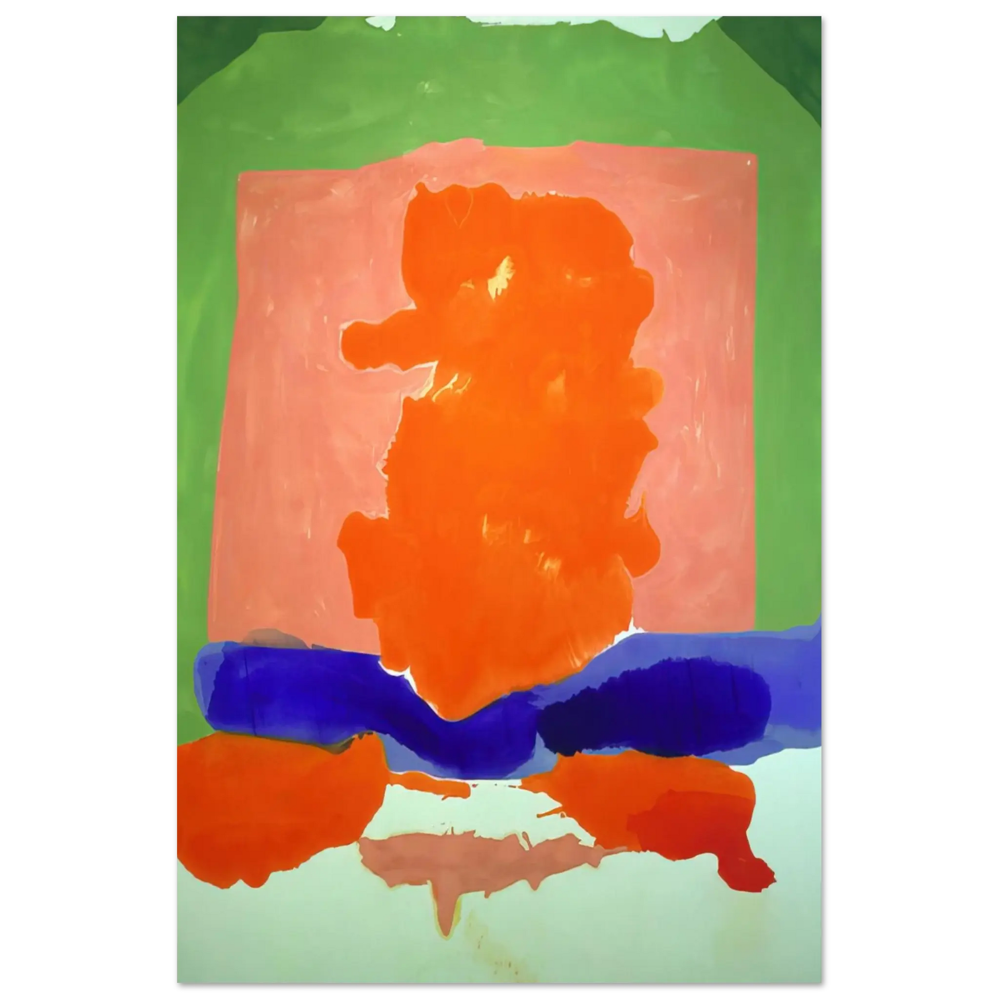 Helen Frankenthaler - Small s Paradise - 1964 Wall art - 45x60 cm / 18x24 Inches - Premium Wooden Framed Poster With Fine Art Paper - Wood frame